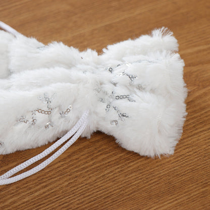 Plush Snowflake Bottle Cover