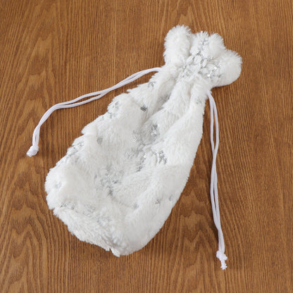 Plush Snowflake Bottle Cover